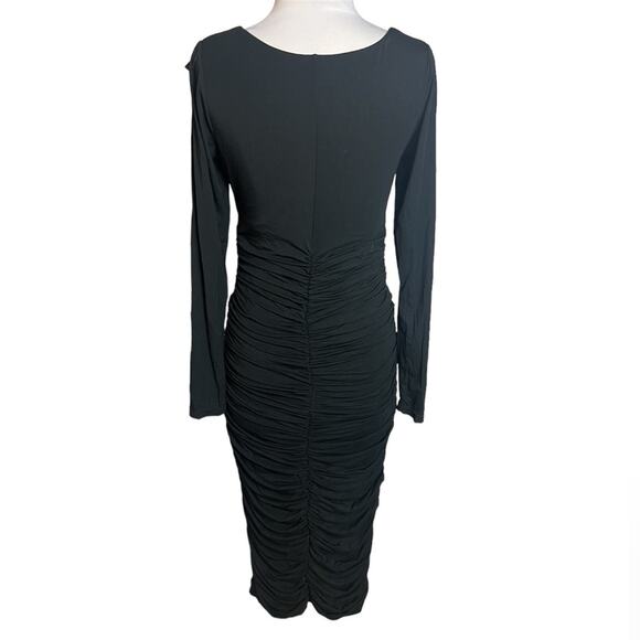 NWT Shapellx Smooth Ruched Shaping Dress black Sz M - Picture 5 of 6